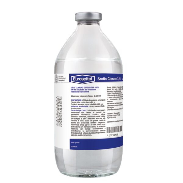 SODIO CLORURO (EUROSPITAL)*1 flacone 250 ml 0,9%